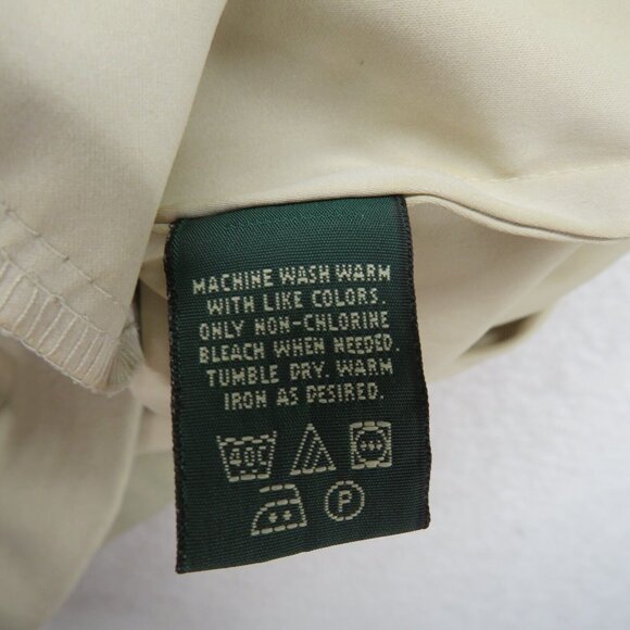 Eddie Bauer Golf Vest Mens Size Large Beige V Neck Windbreaker Pockets - Picture 6 of 9